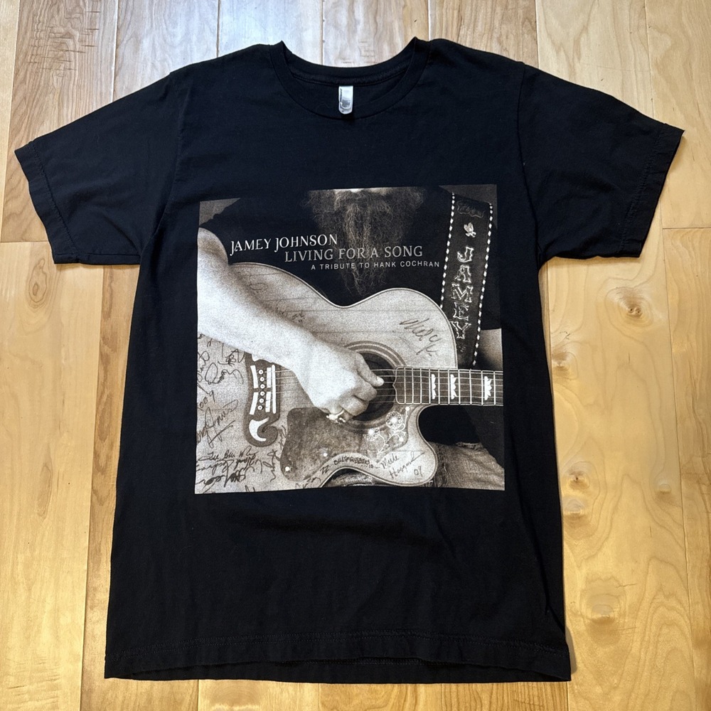 Jamey Johnson Living for a Song Hank Cochran Tribute T-Shirt Men's Med 2-Sided